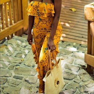 Nasty Gal Floral Ruffle Jumpsuit